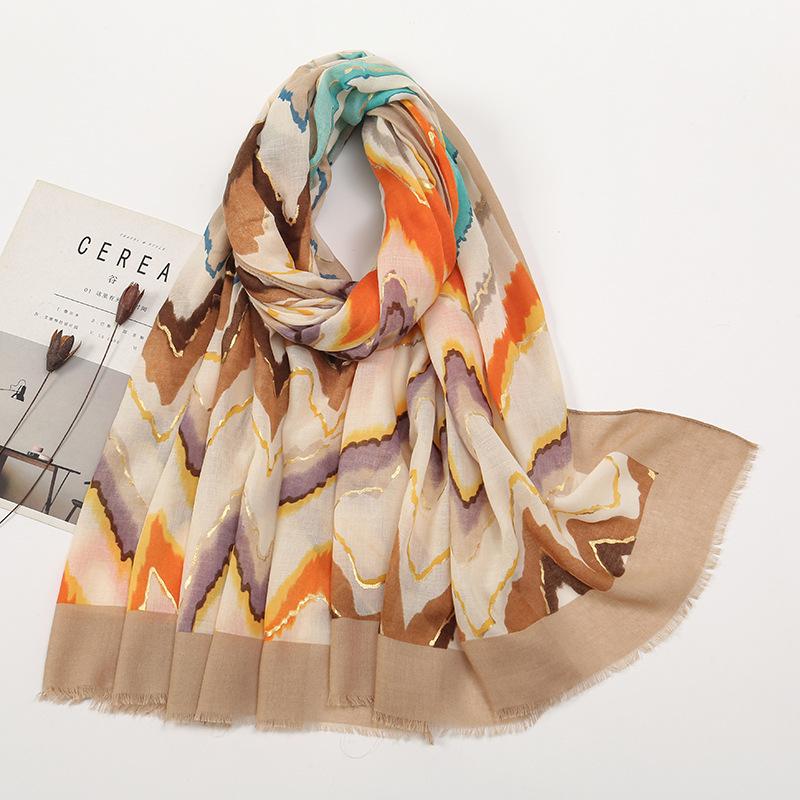 Winter dopamine popular color matching tassel embellishment large size scarf, fashion printing polyester color shawl women 185cm
Winter dopamine popular color matching tassel embellishment large size scarf, fashion printing polyester color shawl women 185cm