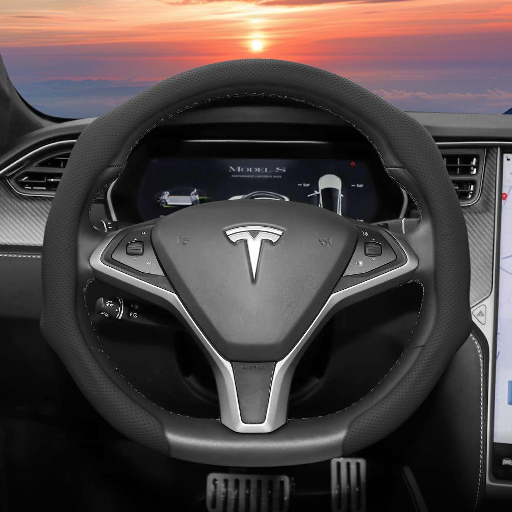 Suitable for Tesla Perforated Leather Steering Wheel Cover, Non-Slip, Sweat-Absorbent, Breathable, Integrated Snap-On Protective Case for Model 3
Suitable for Tesla Perforated Leather Steering Wheel Cover, Non-Slip, Sweat-Absorbent, Breathable, Integrated Snap-On Protective Case for Model 3
