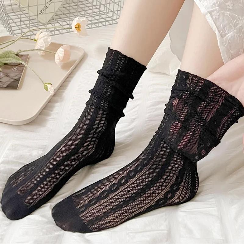New Women Lace Short Summer Socks Japanese Sweet Ruffle Hollow Out Cotton Lace Lolita Style Princess Socks High Quality Socks One Size чёрный
New Women Lace Short Summer Socks Japanese Sweet Ruffle Hollow Out Cotton Lace Lolita Style Princess Socks High Quality Socks One Size чёрный