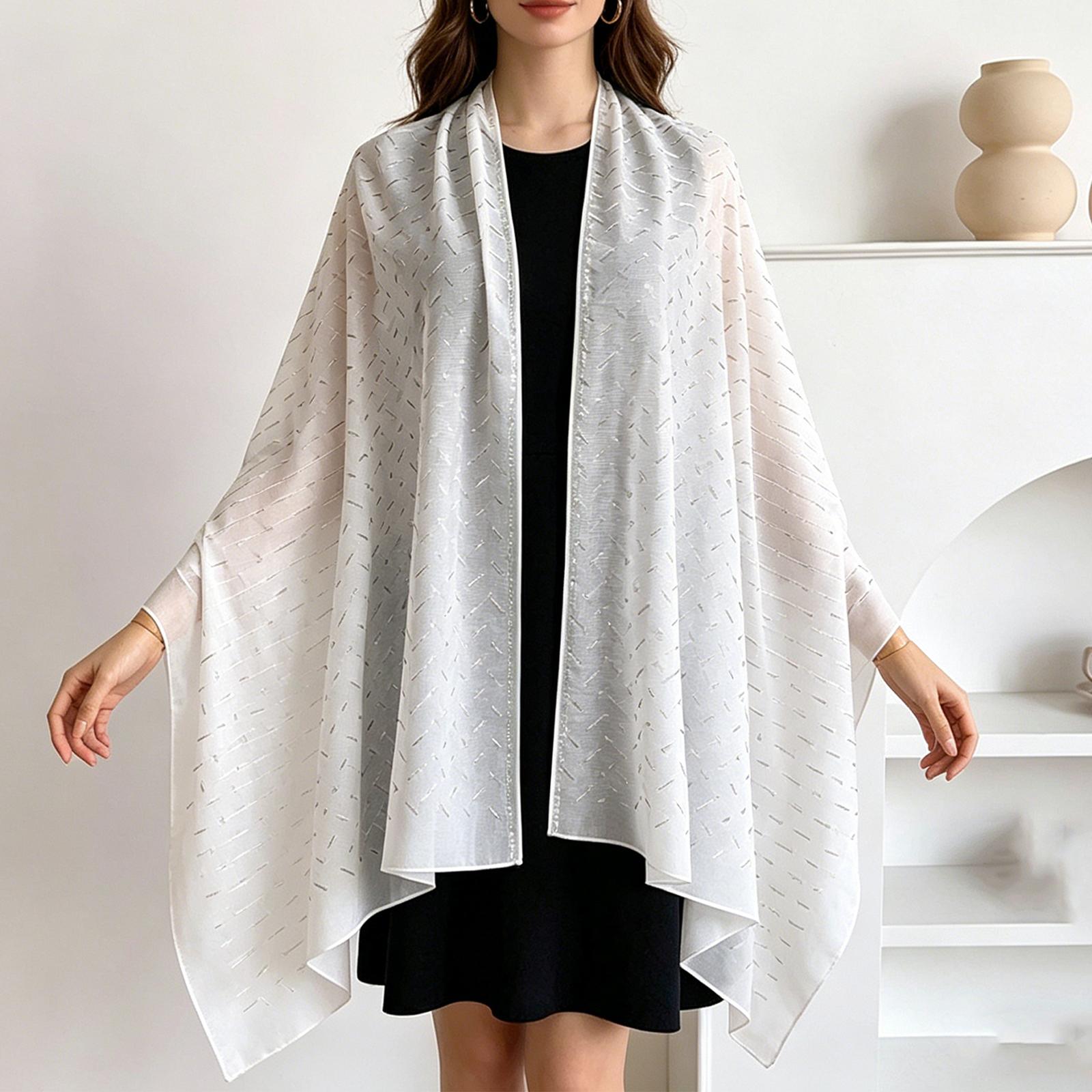 Women’s Fashion Versatile Long Sheer Scarf with Detailing Lightweight Shawl Headscarf Wrap Accessory One Size білий
Women’s Fashion Versatile Long Sheer Scarf with Detailing Lightweight Shawl Headscarf Wrap Accessory One Size білий