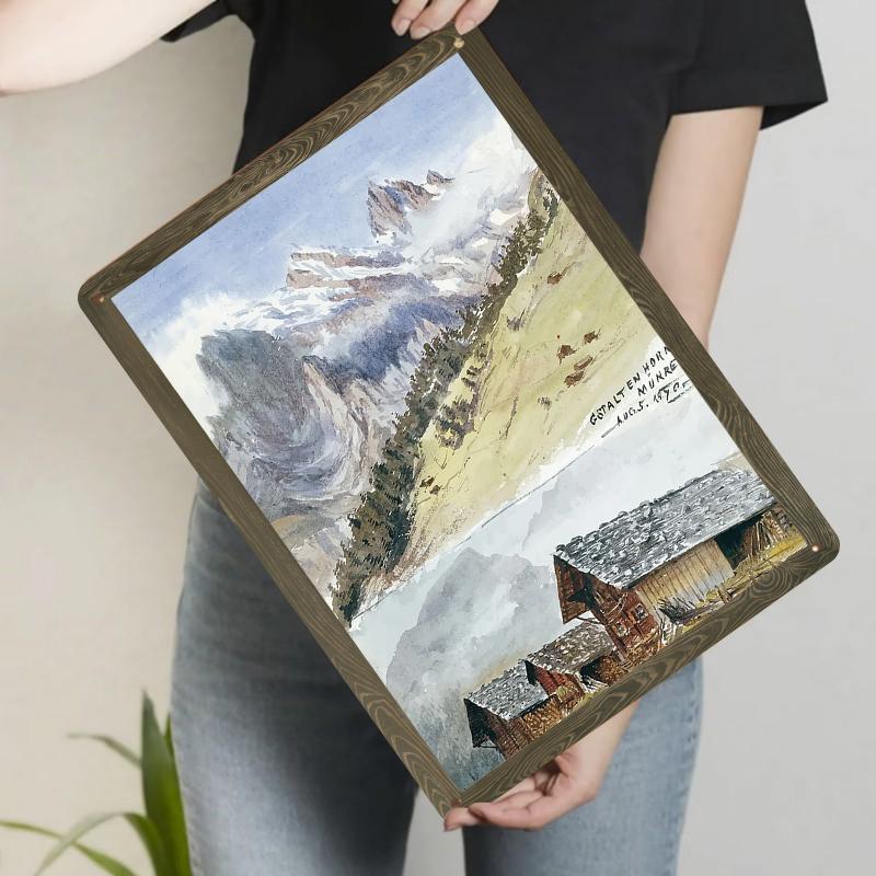 Vintage Hand Painted Alps Landscape Metal Wall Art European Country Home Decor Hanging Painting 20x30cm(7.8x11.8inch)
Vintage Hand Painted Alps Landscape Metal Wall Art European Country Home Decor Hanging Painting 20x30cm(7.8x11.8inch)