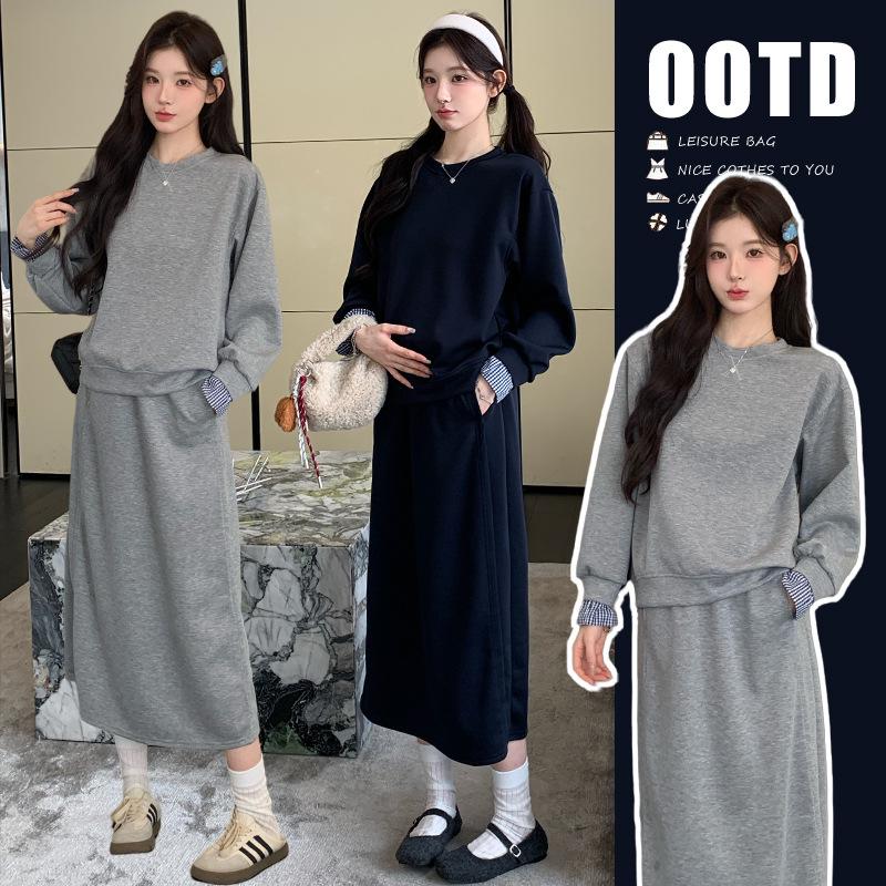 2025 Winter Versatile Patchwork Long Sleeve Hoodie & Skirt Set for Pregnant Women L сірий колір
2025 Winter Versatile Patchwork Long Sleeve Hoodie & Skirt Set for Pregnant Women L сірий колір