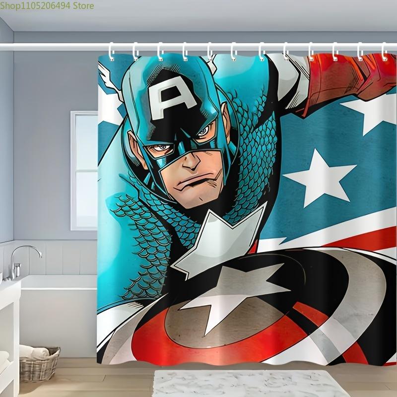 1pc MARVEL Captain America Shower Curtain,,, Machine Washable, with Hooks, Bathtub Partition, for Bathroom Decoration 90x180cm
1pc MARVEL Captain America Shower Curtain,,, Machine Washable, with Hooks, Bathtub Partition, for Bathroom Decoration 90x180cm