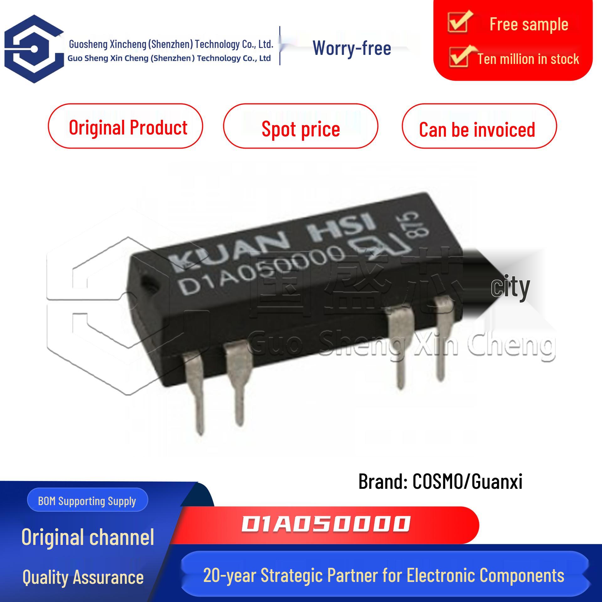Genuine D1A050000 DIP Reed Relay 19.5x7mm, Through-Hole Mount
Genuine D1A050000 DIP Reed Relay 19.5x7mm, Through-Hole Mount