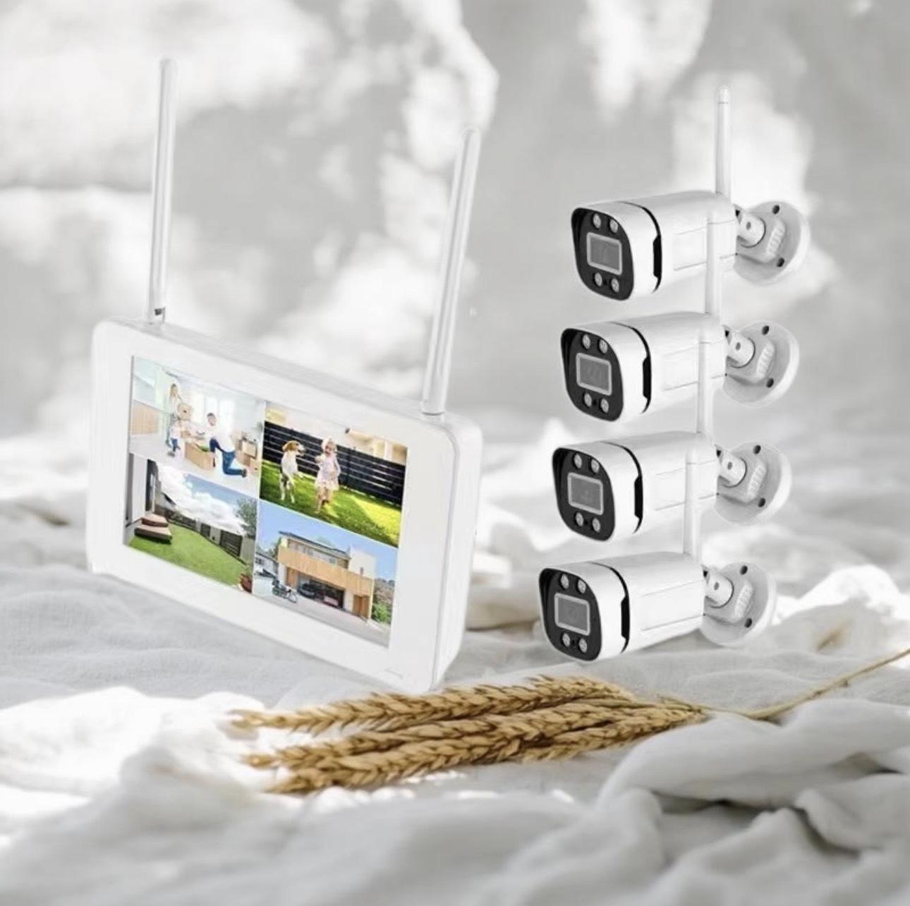 Wireless HD WiFi Surveillance Camera Set with 4-Way Indoor Monitoring & Mobile Remote Access WIFI without Memory Card and Hard Drive
Wireless HD WiFi Surveillance Camera Set with 4-Way Indoor Monitoring & Mobile Remote Access WIFI without Memory Card and Hard Drive