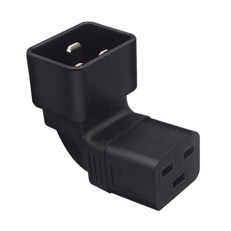 90 Degree IEC320 C20 to IEC320 C19 Power Conversion Adapter, 3 Terminals Male to Female Power Connector Converter 1
90 Degree IEC320 C20 to IEC320 C19 Power Conversion Adapter, 3 Terminals Male to Female Power Connector Converter 1