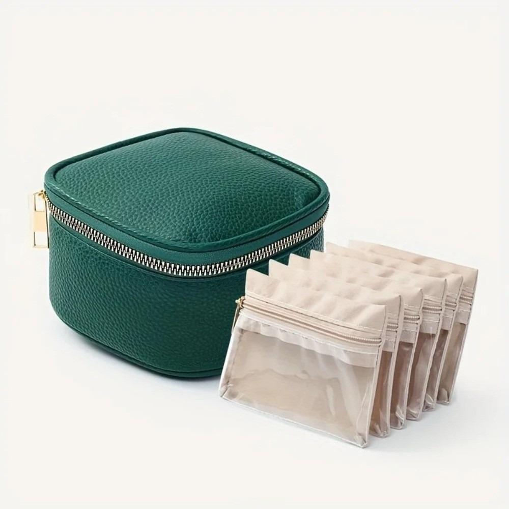 PU Leather Travel Jewelry Box Velvet Pouch Necklaces Storage Box Light Luxury Jewelry Organizer темно-зелений колір
PU Leather Travel Jewelry Box Velvet Pouch Necklaces Storage Box Light Luxury Jewelry Organizer темно-зелений колір