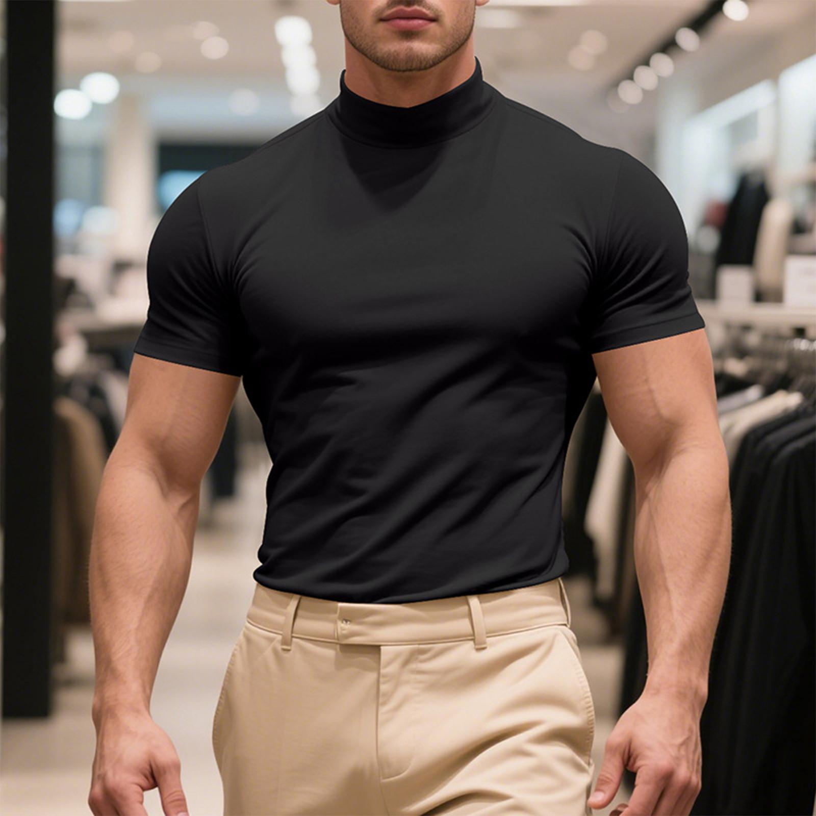 Мужская модная футболка, уличная повседневная одежда с коротким рукавом L чёрный
Мужская модная футболка, уличная повседневная одежда с коротким рукавом L чёрный