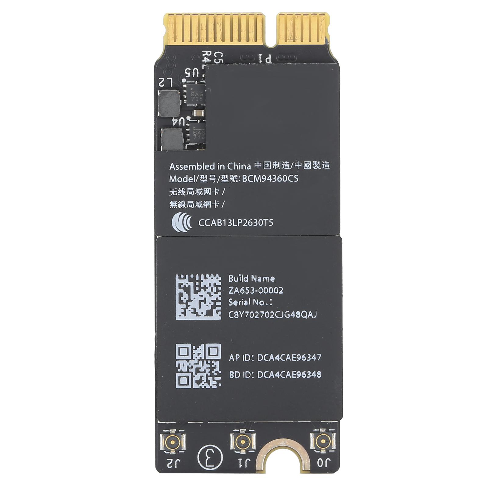 Wireless Network Card Gigabit Bluetooth 4.0 for OS X notebook Pro A1425 A1502 A1398 BCM94360CS
Wireless Network Card Gigabit Bluetooth 4.0 for OS X notebook Pro A1425 A1502 A1398 BCM94360CS