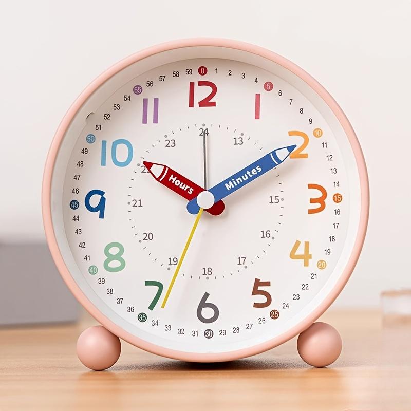 11,43 см Бесшумный обучающий будильник с цветными цифрами, стрелками, большим дисплеем, работает от батареек, батарейка АА в комплект не входит, настенные часы розовый
11,43 см Бесшумный обучающий будильник с цветными цифрами, стрелками, большим дисплеем, работает от батареек, батарейка АА в комплект не входит, настенные часы розовый