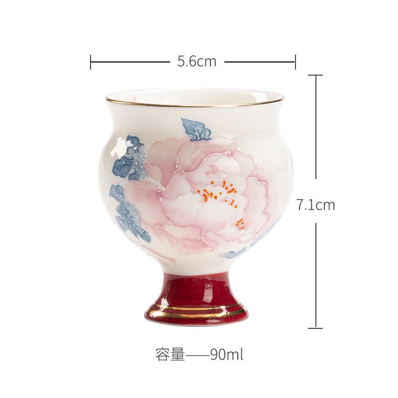 90ml Hand Drawn Peony Tall Foot Master Cup Women S Special Tea Cup Tall Foot Cup High End Gold Drawing Tea Cup Kung Fu Tea Craft
90ml Hand Drawn Peony Tall Foot Master Cup Women S Special Tea Cup Tall Foot Cup High End Gold Drawing Tea Cup Kung Fu Tea Craft