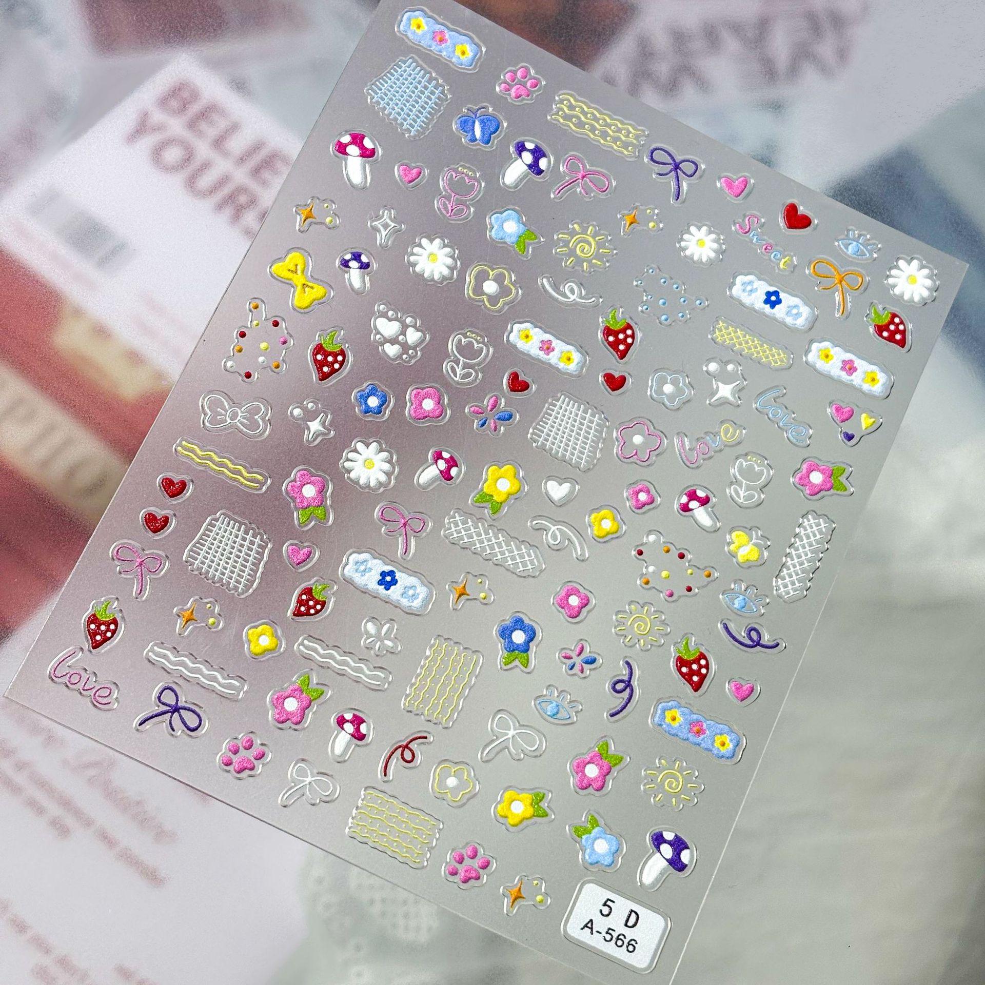5D Embossed Cartoon & Puppy Nail Art Stickers - 3D Graffiti Grid Design
5D Embossed Cartoon & Puppy Nail Art Stickers - 3D Graffiti Grid Design