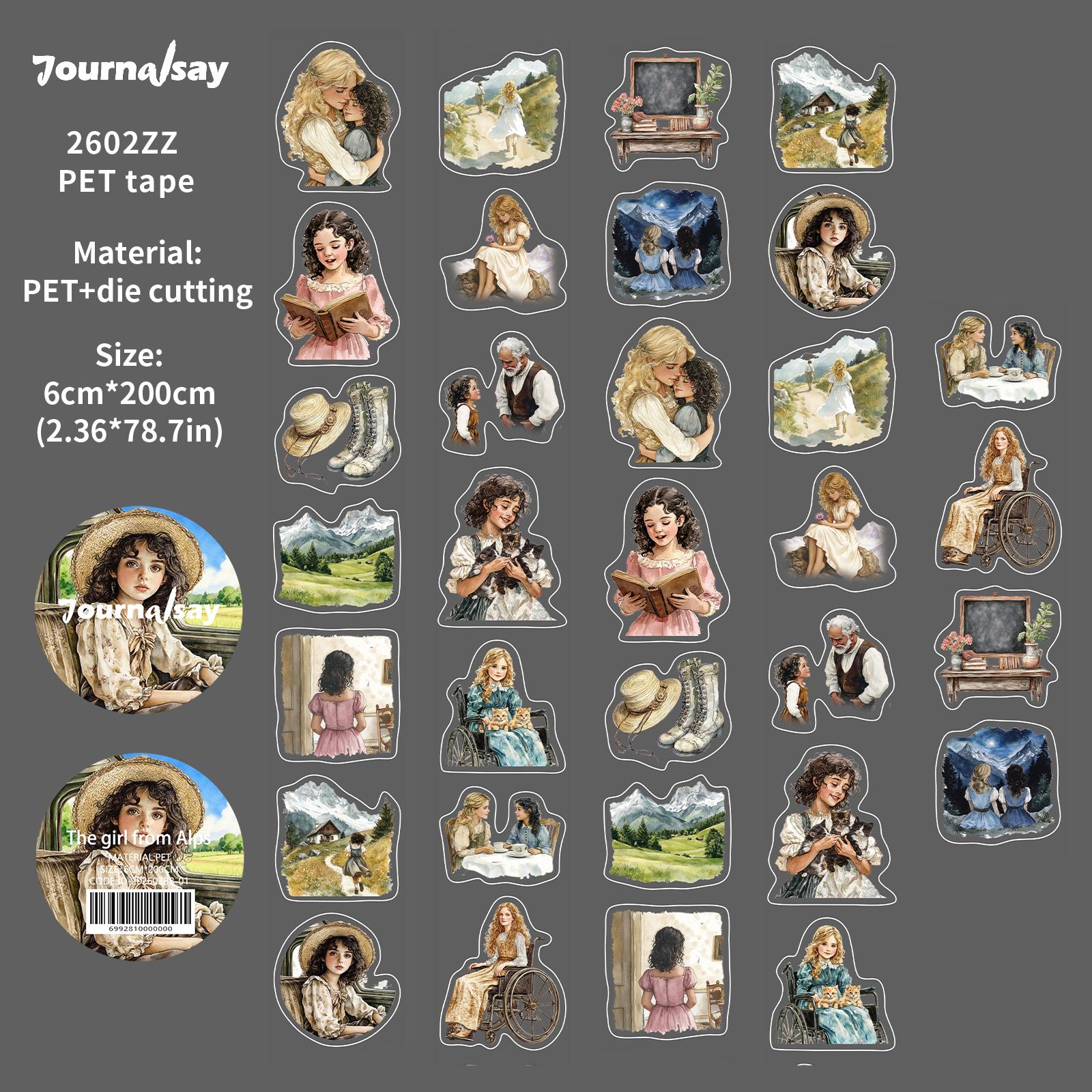 JIANWU 60mm*200mm Vintage Girl Character Landscape Material Collage Scrapbooking PET Tape Creative DIY Journal Stationery
JIANWU 60mm*200mm Vintage Girl Character Landscape Material Collage Scrapbooking PET Tape Creative DIY Journal Stationery
