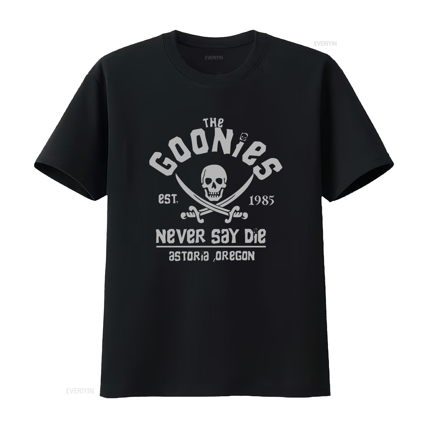 The Goonies Never Say Die Skull Retro Movie T Shirt Black Adventure Cult vintage Washed Stylish designer clothes graphic 4XL
The Goonies Never Say Die Skull Retro Movie T Shirt Black Adventure Cult vintage Washed Stylish designer clothes graphic 4XL