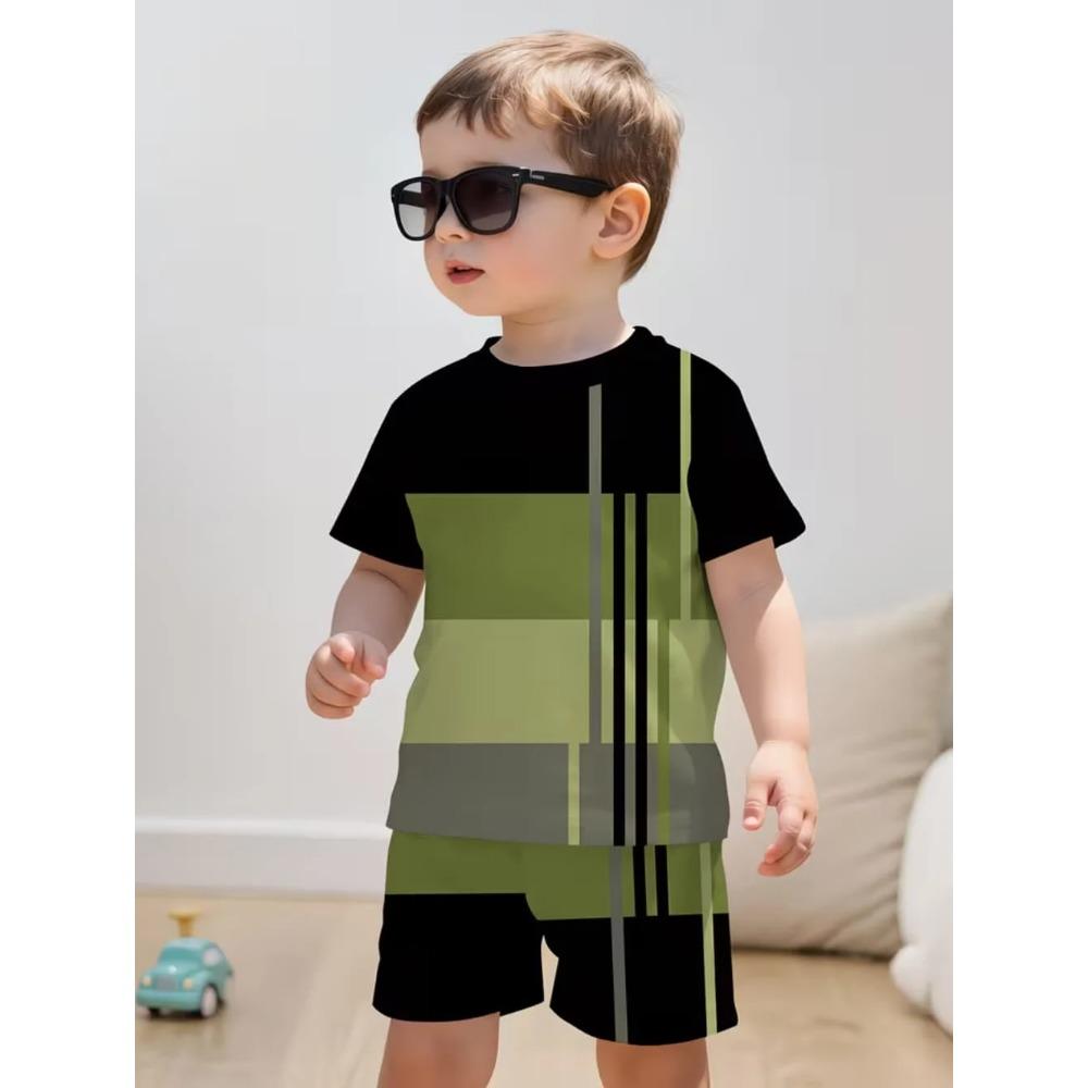 Summer Stripe Creative Fun Pattern Children s Fashion Comfortable Soft Breathable Short Sleeved Two-piece Set 170
Summer Stripe Creative Fun Pattern Children s Fashion Comfortable Soft Breathable Short Sleeved Two-piece Set 170