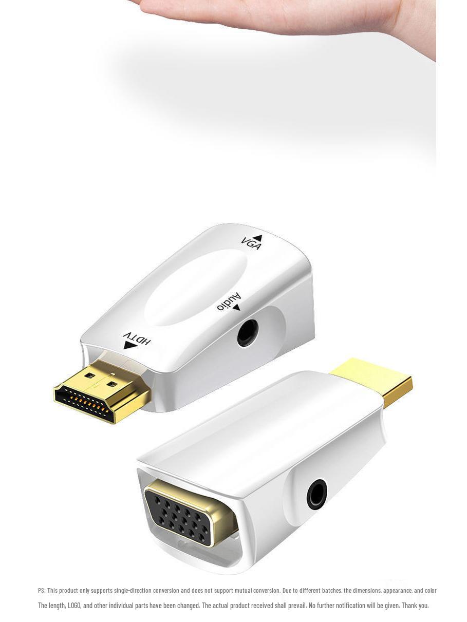 HDMI Male to VGA Female Converter with Audio, for Monitors and Projectors
HDMI Male to VGA Female Converter with Audio, for Monitors and Projectors