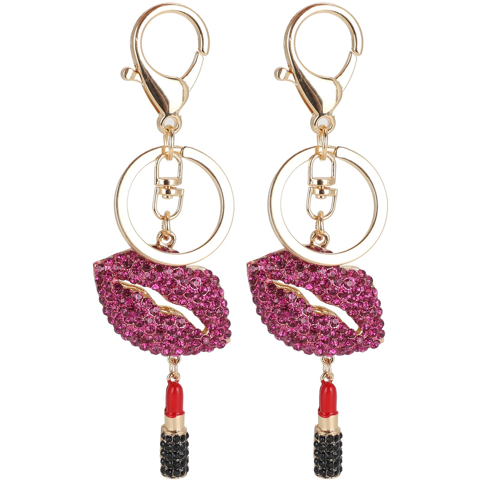 2Pcs Keychain Pendant Diamond Studded Lip Shape Girl Bag Metal Key Ring Decoration Small фіолетовий
2Pcs Keychain Pendant Diamond Studded Lip Shape Girl Bag Metal Key Ring Decoration Small фіолетовий