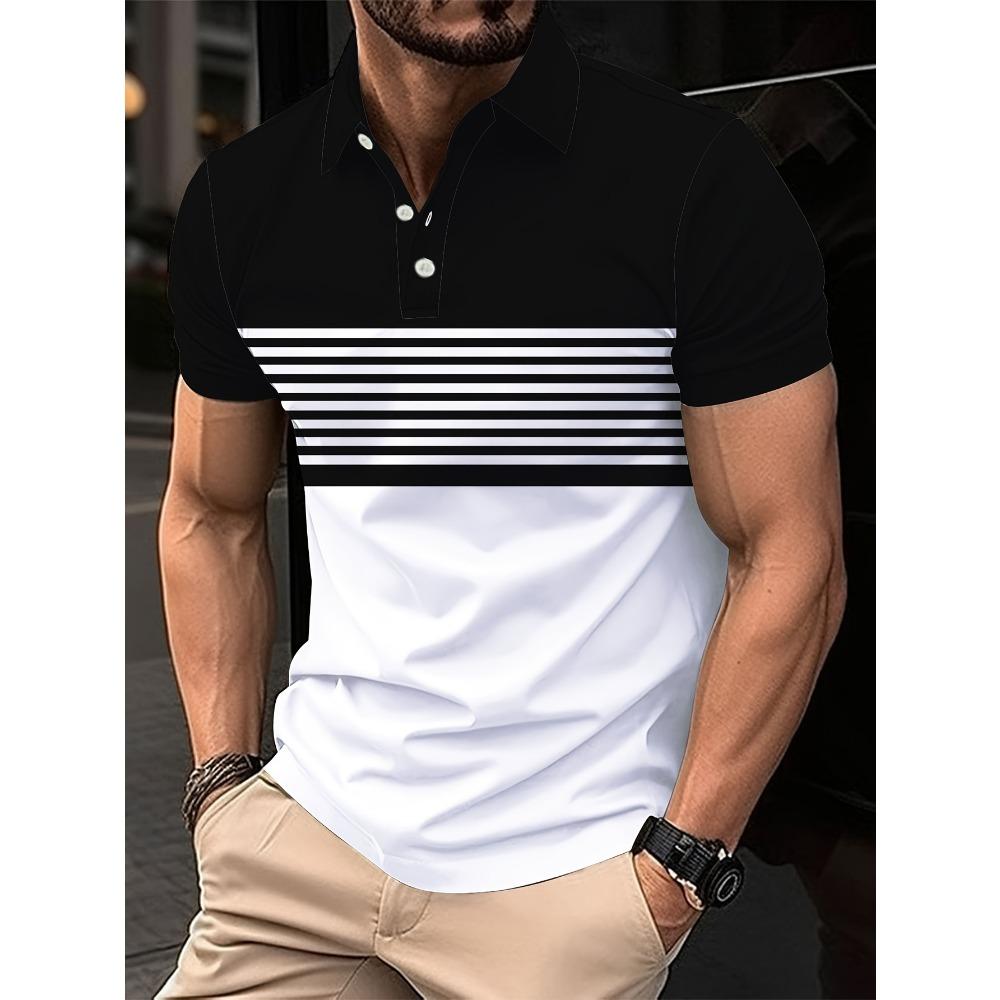 Summer men s sports and leisure outdoor polo shirt, 3D digital printed men s multi-color striped top 5XL
Summer men s sports and leisure outdoor polo shirt, 3D digital printed men s multi-color striped top 5XL