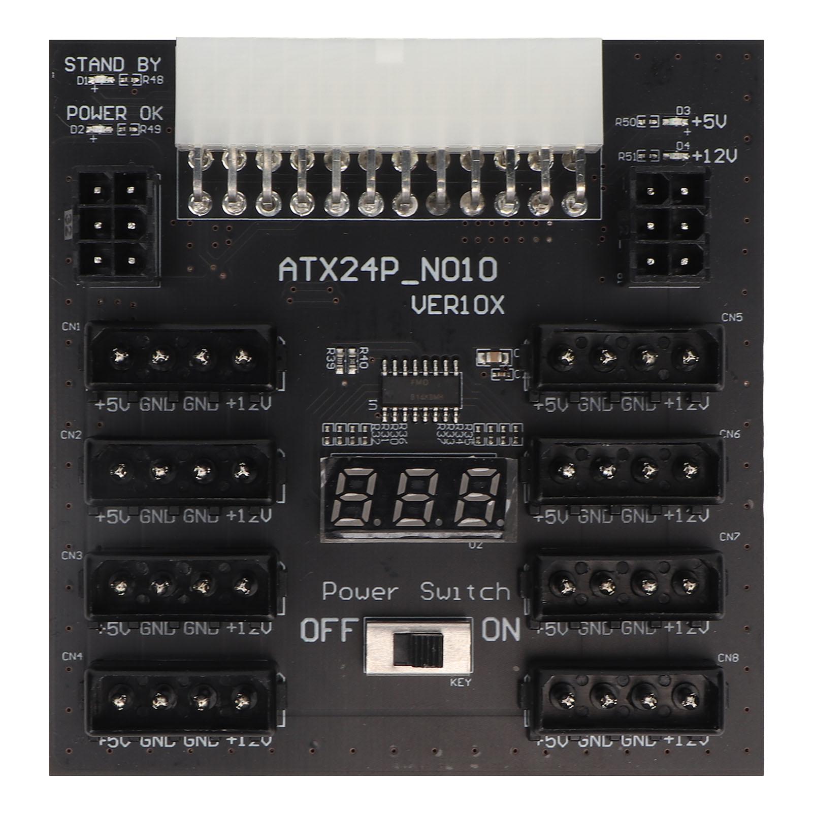 ATX PSU Power Board 5V 12V Output 24Pin to 8X 4Pin Plus 2X Voltage Indicator ATX Server Power Board
ATX PSU Power Board 5V 12V Output 24Pin to 8X 4Pin Plus 2X Voltage Indicator ATX Server Power Board