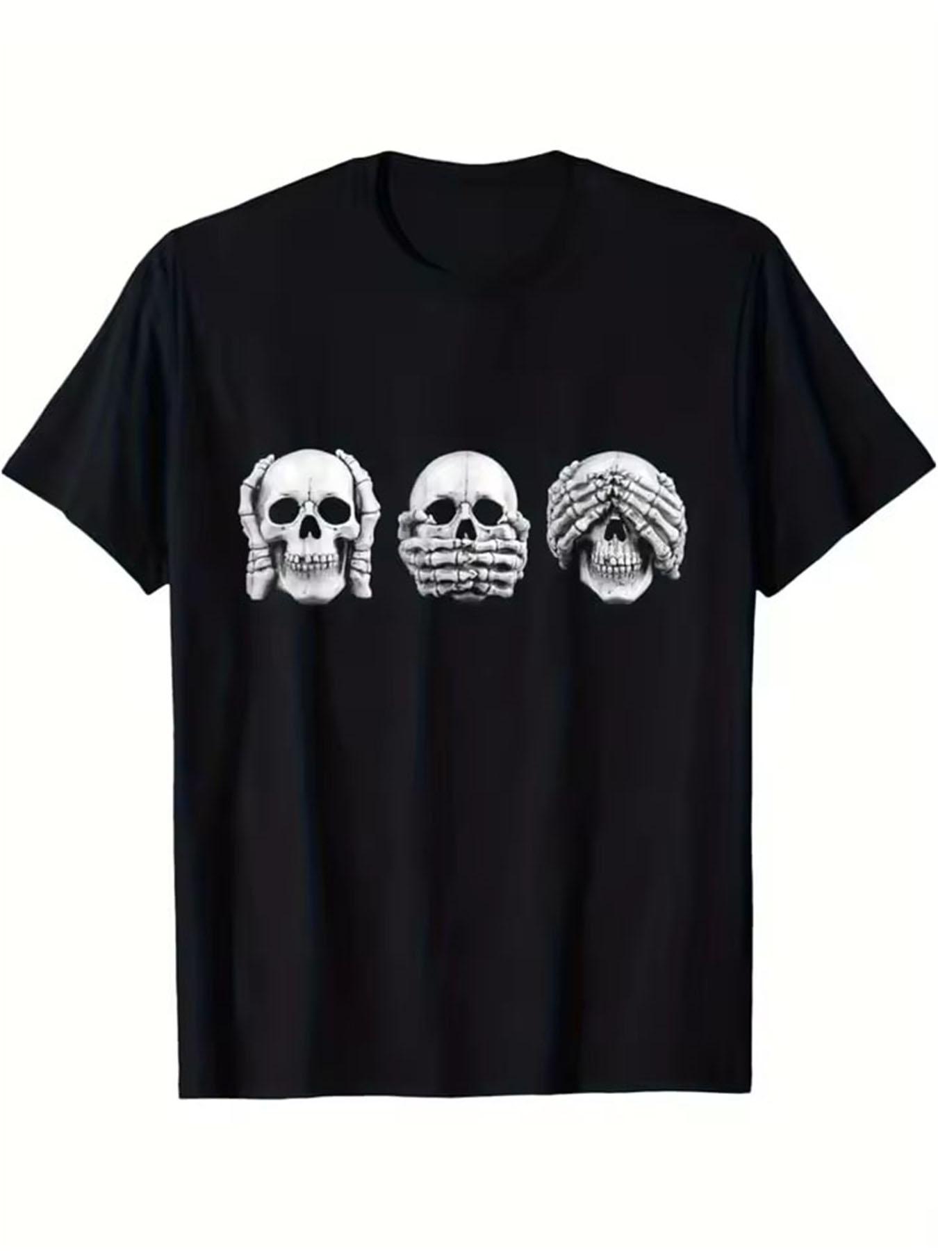 See No Hear No Speak No Evil Skulls Graphic Tee Unisex s Cotton Casual Round Neck T-Shirt S
See No Hear No Speak No Evil Skulls Graphic Tee Unisex s Cotton Casual Round Neck T-Shirt S