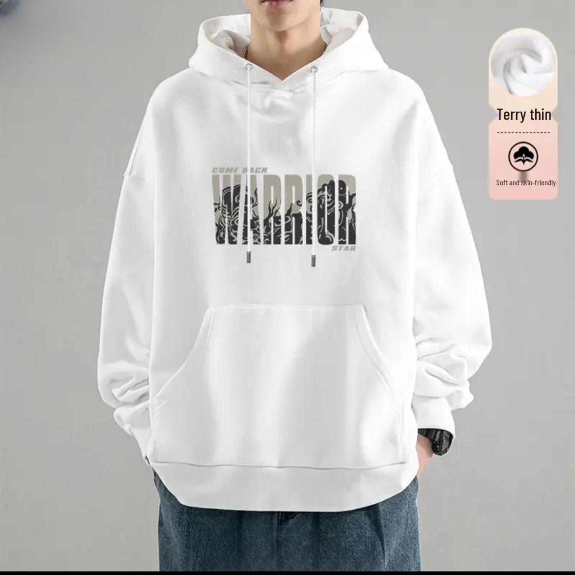 Men s Black American Style Heavyweight Hoodie - Spring/Autumn Loose Fit Printed Pullover 2XL
Men s Black American Style Heavyweight Hoodie - Spring/Autumn Loose Fit Printed Pullover 2XL