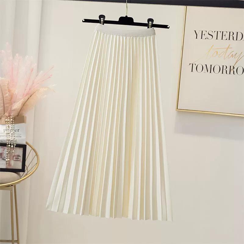 Ladies Fashion Casual Long Skirt Elegant Vintage Pleated Skirts Women Temperament Party Wear Faldas Woman Clothing Streetwear XL слонова кістка
Ladies Fashion Casual Long Skirt Elegant Vintage Pleated Skirts Women Temperament Party Wear Faldas Woman Clothing Streetwear XL слонова кістка
