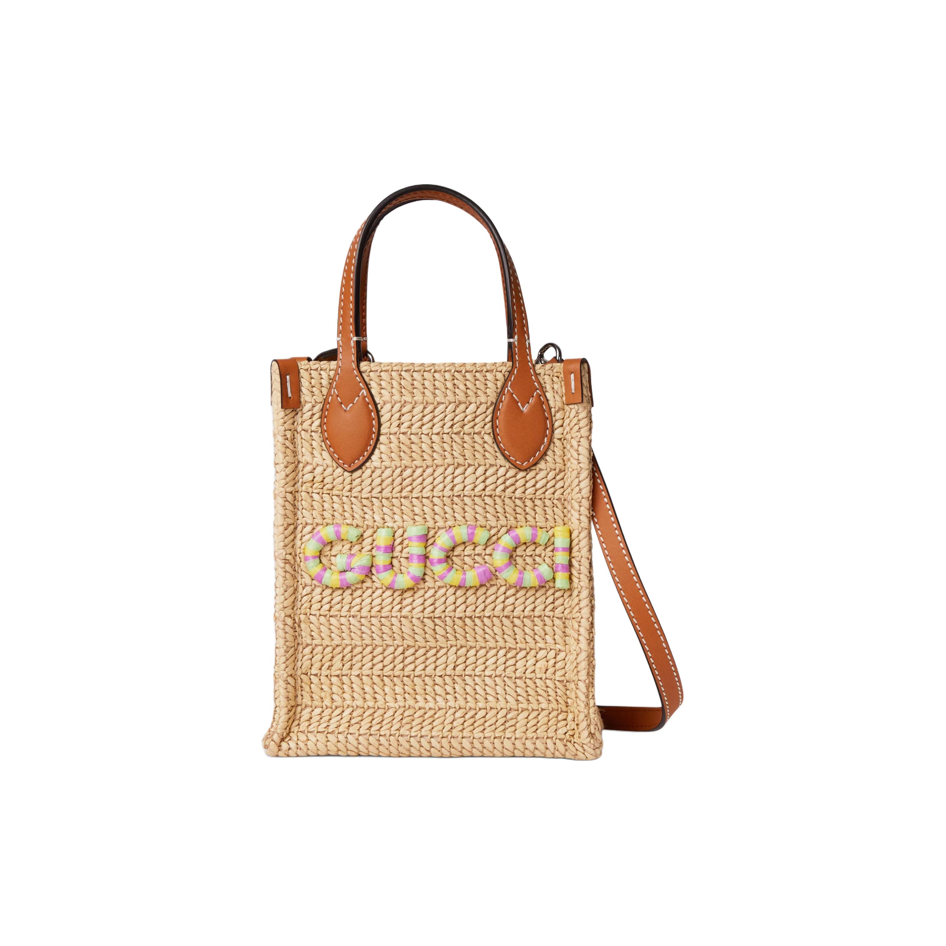 Gucci Logo Natural Raffia Mini Tote Bag With Brown Leather Trim & Multicolor Lettering For Women Luxury Vacation Daily Use Gift Set(Basic Set+Box+Shopping Bag)
Gucci Logo Natural Raffia Mini Tote Bag With Brown Leather Trim & Multicolor Lettering For Women Luxury Vacation Daily Use Gift Set(Basic Set+Box+Shopping Bag)
