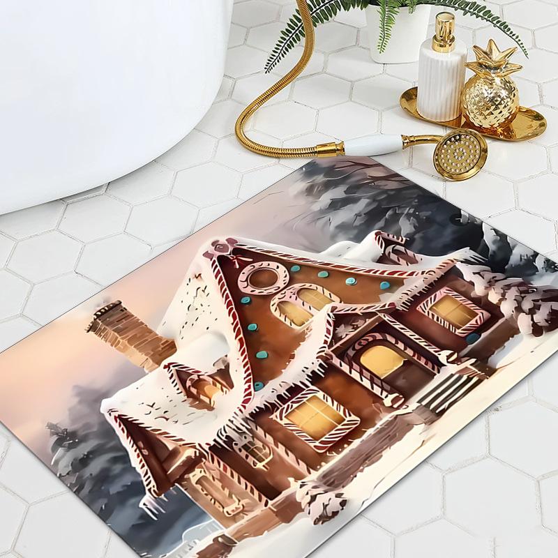 Christmas Decoration Carpet Bathroom Anti Slip and Absorbent Floor Mat, Gingerbread Snow House Anti Slip Mat Home Decoration 30x40cm
Christmas Decoration Carpet Bathroom Anti Slip and Absorbent Floor Mat, Gingerbread Snow House Anti Slip Mat Home Decoration 30x40cm