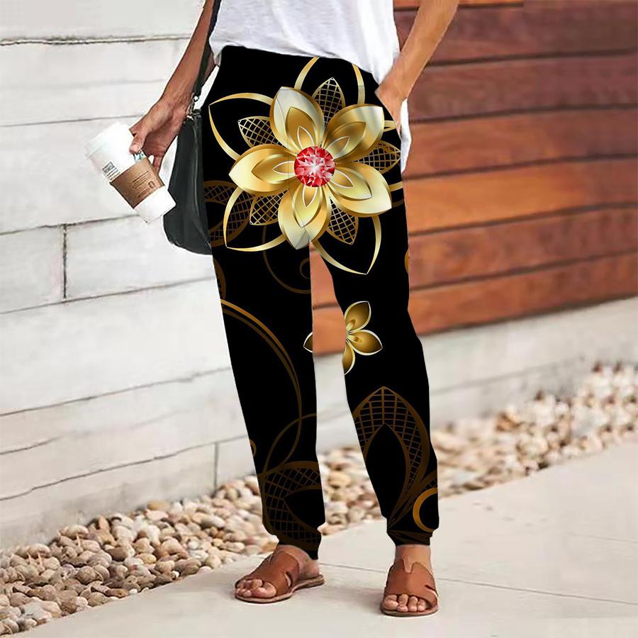 Женские брюки с цветочным принтом на шнуровке, с эластичной талией, свободные брюки, повседневные длинные брюки, брюки с карманами 8XL жёлтый
Женские брюки с цветочным принтом на шнуровке, с эластичной талией, свободные брюки, повседневные длинные брюки, брюки с карманами 8XL жёлтый