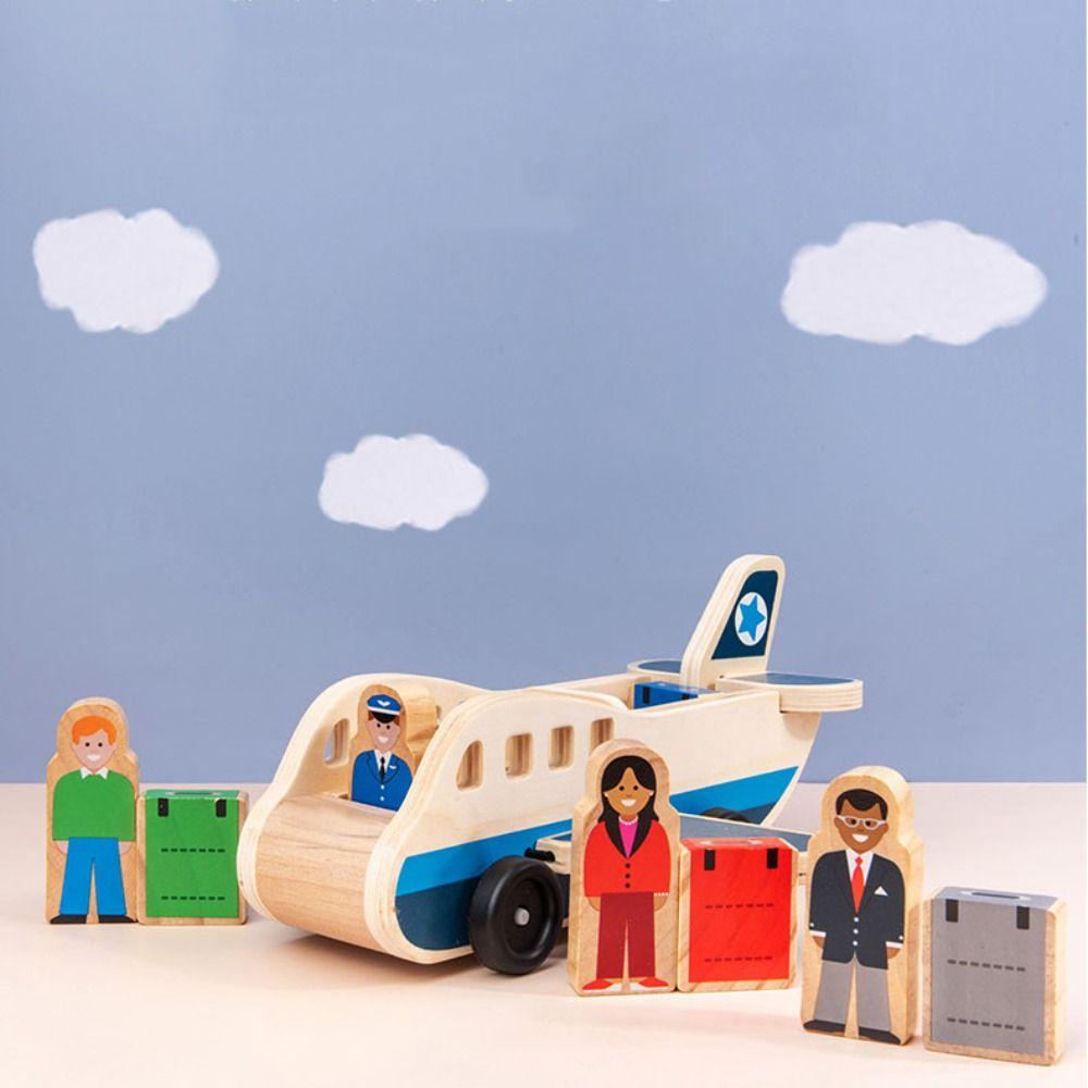 Simulation Wooden Passenger Plane Set Wooden Transportation Toys Birthday Christmas Style A
Simulation Wooden Passenger Plane Set Wooden Transportation Toys Birthday Christmas Style A