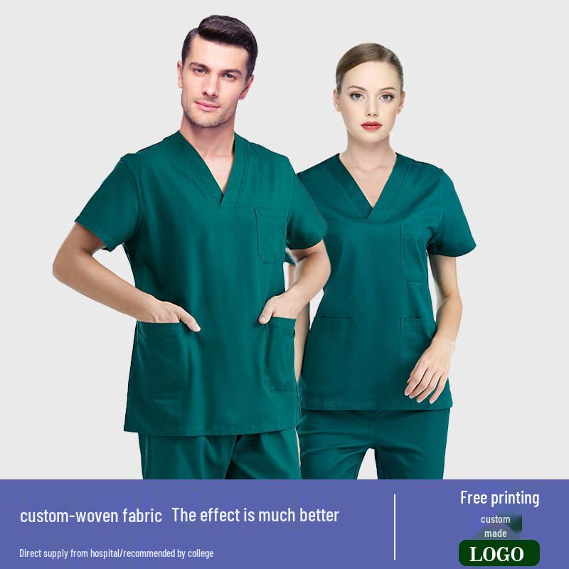 Pure Cotton Short Sleeve Scrub Suit for Medical and Salon Professionals with Optional Long Sleeve Set M
Pure Cotton Short Sleeve Scrub Suit for Medical and Salon Professionals with Optional Long Sleeve Set M