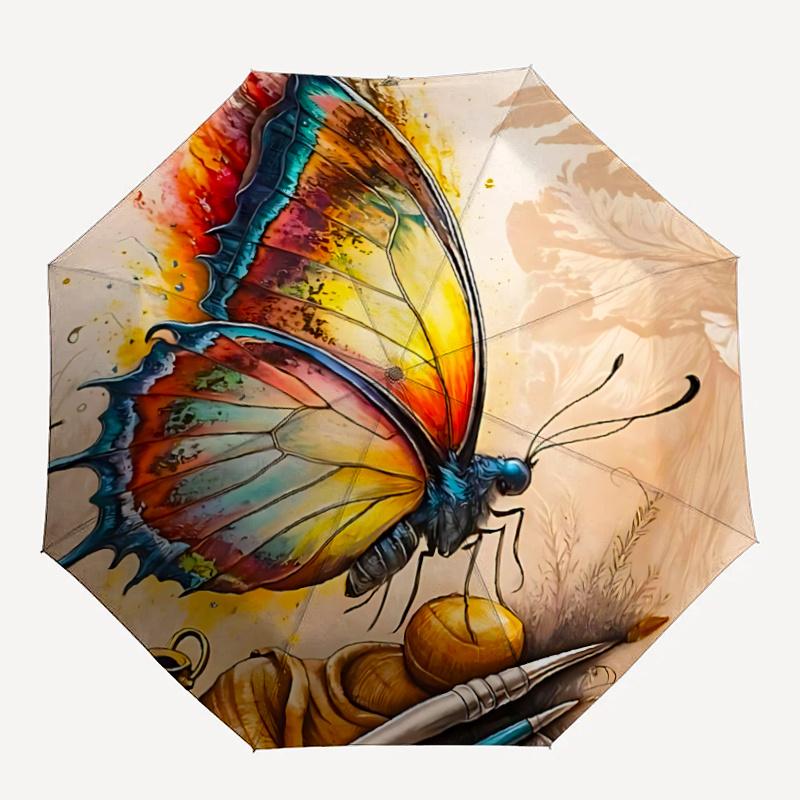 1pc Butterfly Artistry Automatic Open/close Umbrella, 8-Rib sturdy structure, Portable Travel Umbrella, Parties, Everyday Usel056
1pc Butterfly Artistry Automatic Open/close Umbrella, 8-Rib sturdy structure, Portable Travel Umbrella, Parties, Everyday Usel056