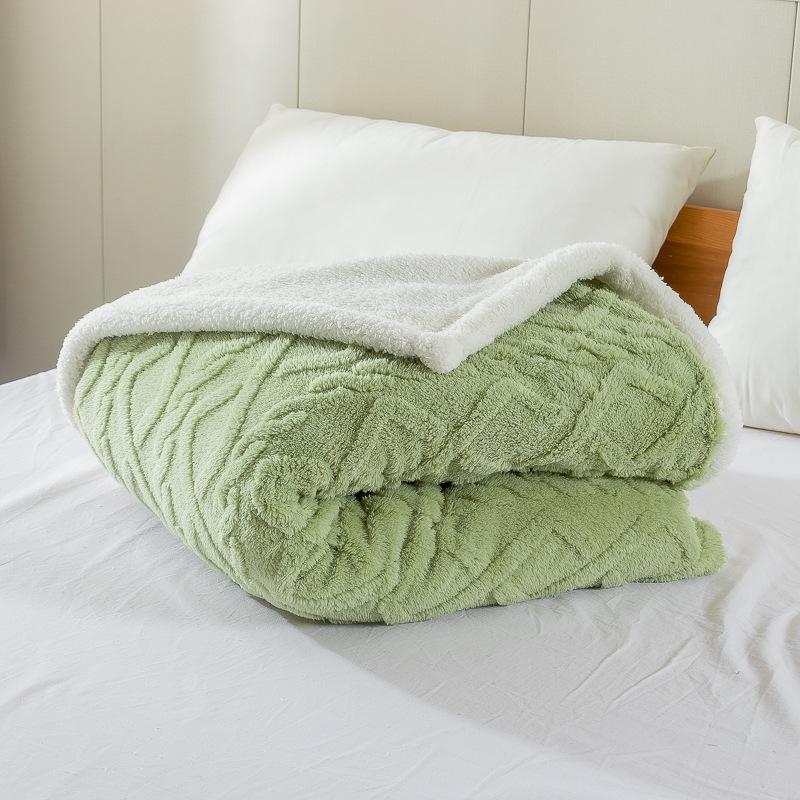 Одеяло Compre Tuff Осень и зима Чистый цвет Жаккард Двойной слой Кашемир Маленькое шерстяное одеяло 0.7*1.0m 
Одеяло Compre Tuff Осень и зима Чистый цвет Жаккард Двойной слой Кашемир Маленькое шерстяное одеяло 0.7*1.0m