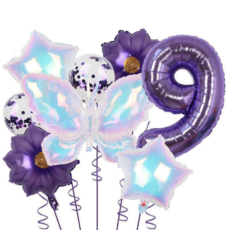 Красочный большой бабочка фиолетовый цветок 32 цифровой набор воздушных шаров из алюминиевой фольги латексные блестки украшение для вечеринки по случаю дня рождения Set 9
Красочный большой бабочка фиолетовый цветок 32 цифровой набор воздушных шаров из алюминиевой фольги латексные блестки украшение для вечеринки по случаю дня рождения Set 9