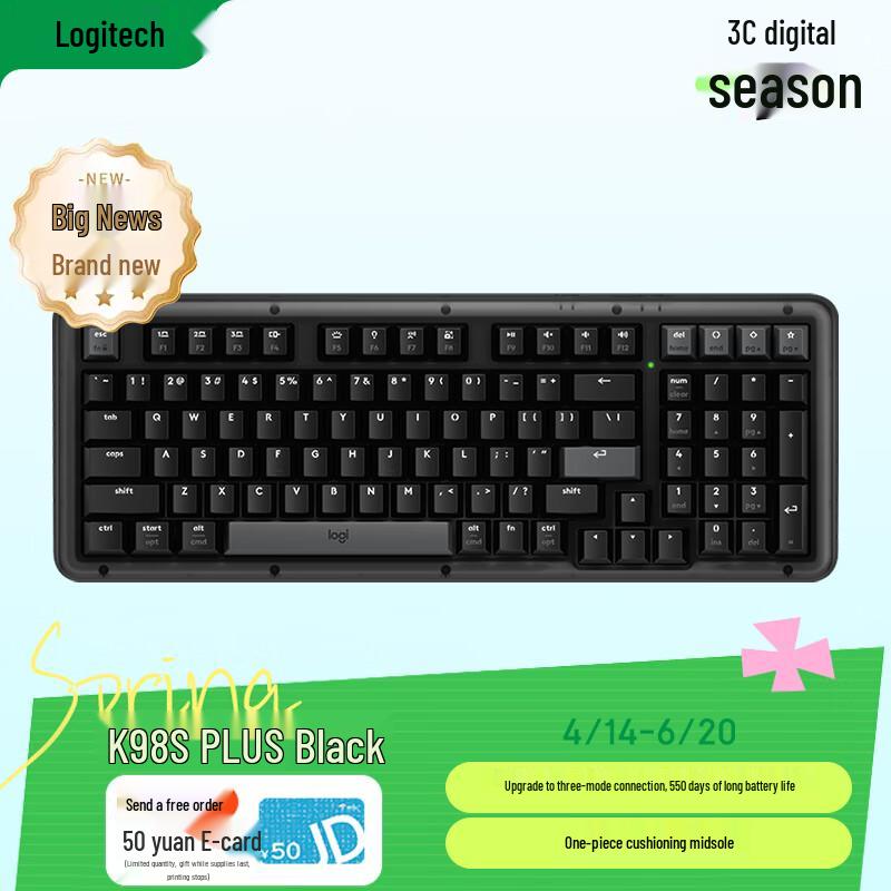 Logitech ALTO KEYS K98S PLUS Custom Wireless Mechanical Keyboard
Logitech ALTO KEYS K98S PLUS Custom Wireless Mechanical Keyboard