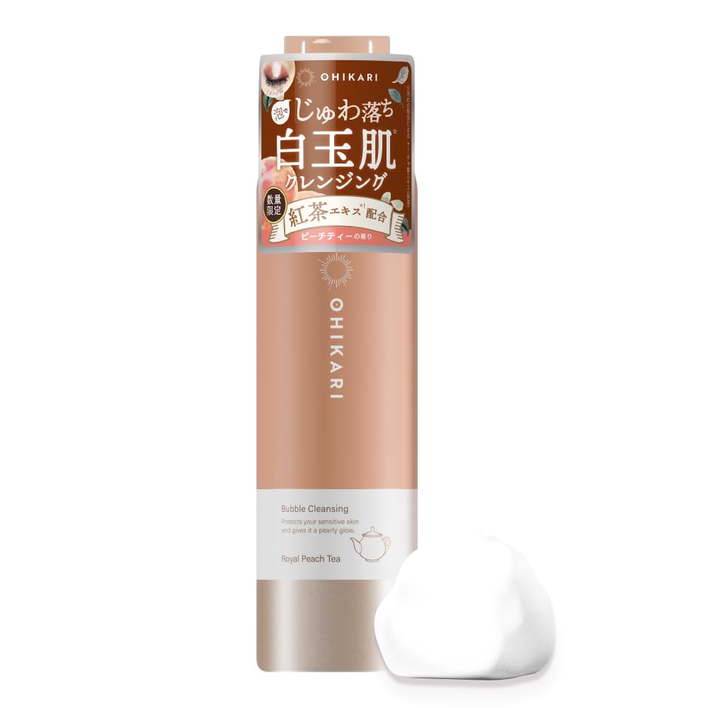 Ohikari Bubble Cleansing Carbonated Foam Makeup Remover, No Double Cleansing Required, Safe for Eyelash Extensions, Royal Peach Tea, 150g
Ohikari Bubble Cleansing Carbonated Foam Makeup Remover, No Double Cleansing Required, Safe for Eyelash Extensions, Royal Peach Tea, 150g