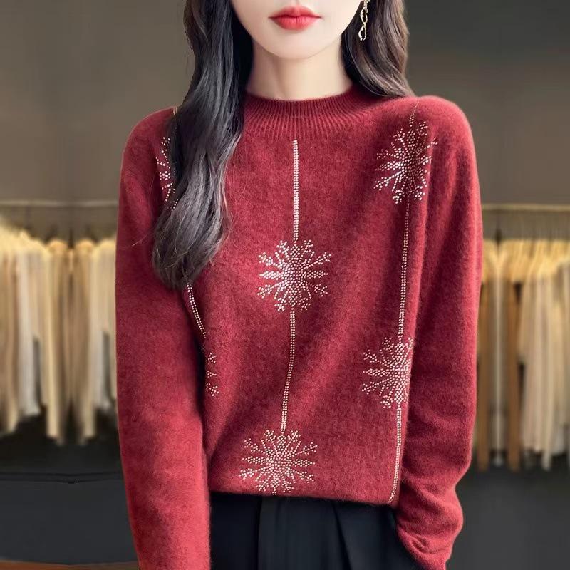 Autumn Winter Heavy Duty Rhinestone Velvet One-Piece High Collar Knit Pullover Sweater XXL
Autumn Winter Heavy Duty Rhinestone Velvet One-Piece High Collar Knit Pullover Sweater XXL