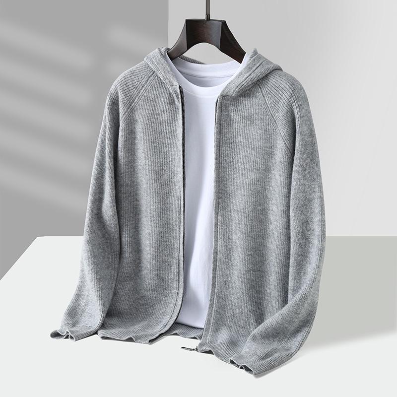 Men s 100% Pure Wool Hooded Cardigan with Raglan Sleeves - Casual Loose Knit Zipper Outerwear Hoodie M - 55-65 kg
Men s 100% Pure Wool Hooded Cardigan with Raglan Sleeves - Casual Loose Knit Zipper Outerwear Hoodie M - 55-65 kg