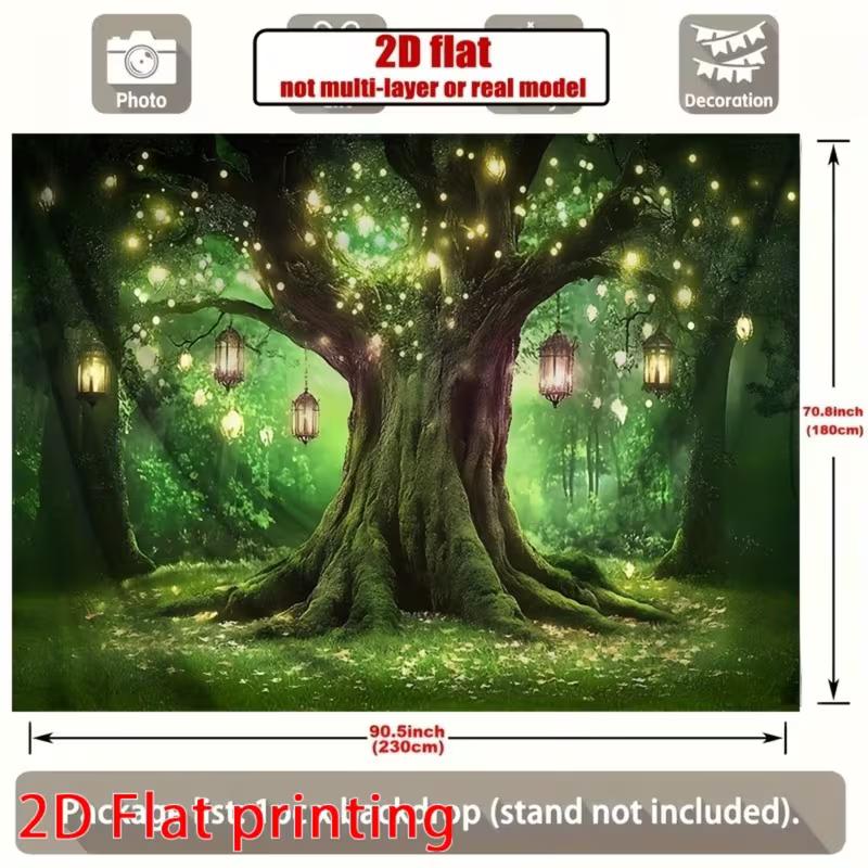 2D Enchanted Forest Tree Backdrop Magic Lantern Firefly Background 47.2x31.5inch/120*80cm
2D Enchanted Forest Tree Backdrop Magic Lantern Firefly Background 47.2x31.5inch/120*80cm