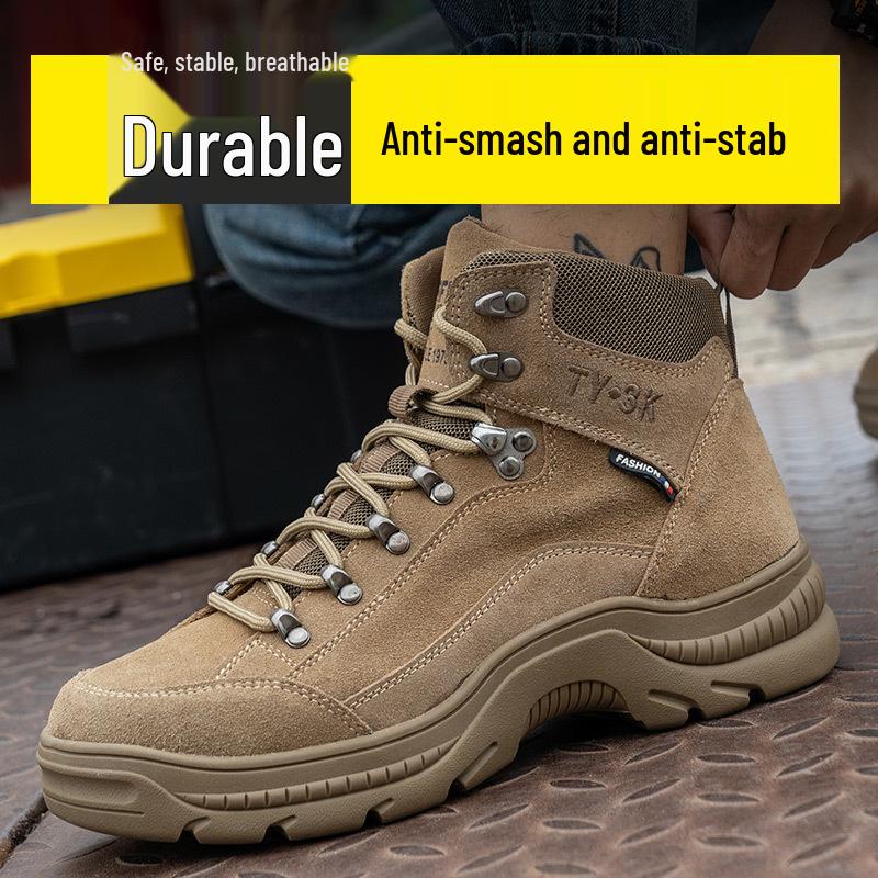 Zhengu Men s Mid-Top Steel Toe Safety Shoes, Anti-Smash, Anti-Puncture, Rubber Sole, Wear-Resistant, Comfortable Work Footwear. 8807~Khaki;48
Zhengu Men s Mid-Top Steel Toe Safety Shoes, Anti-Smash, Anti-Puncture, Rubber Sole, Wear-Resistant, Comfortable Work Footwear. 8807~Khaki;48