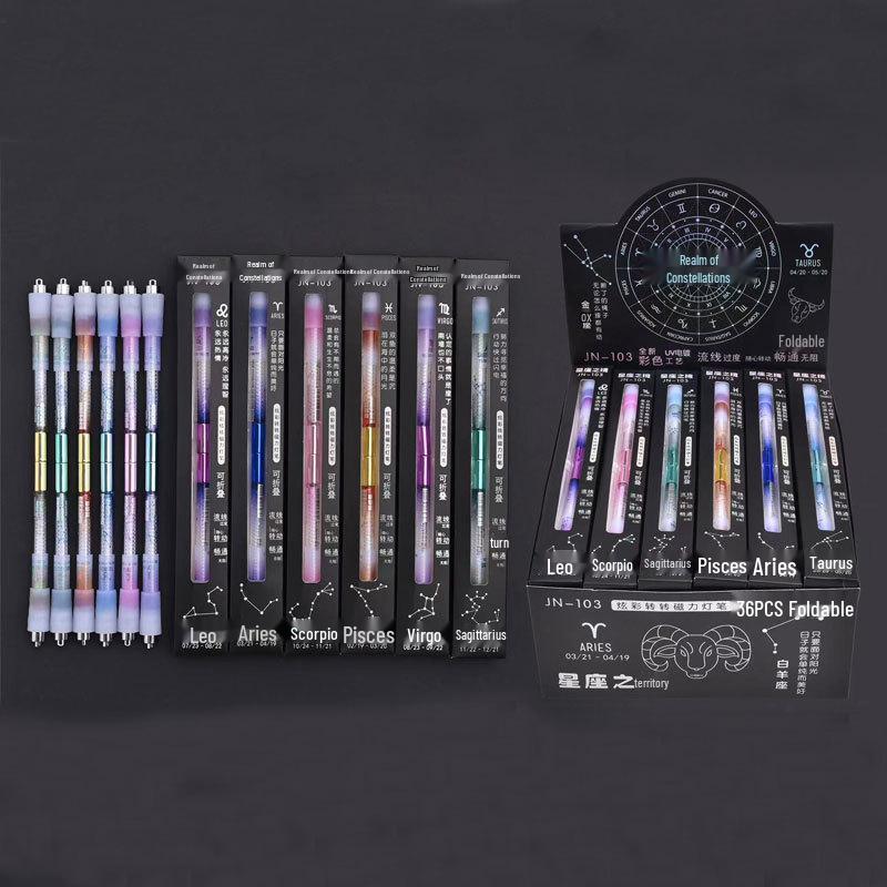 Anime Glowing Fidget Spinner Pen - Foldable Magnetic Black Gel Pen for Students
Anime Glowing Fidget Spinner Pen - Foldable Magnetic Black Gel Pen for Students