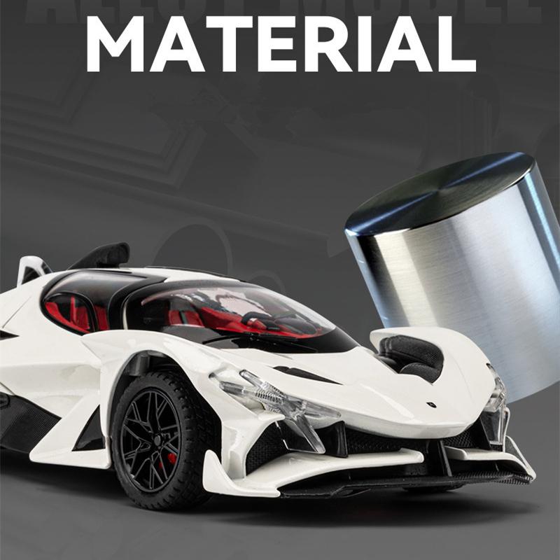Car Model 1:24 Apollo Project EVO Alloy Sports Diecast Metal Toy Racing Super Car Vehicle Model Simulation Sound Light Kids Gift
Car Model 1:24 Apollo Project EVO Alloy Sports Diecast Metal Toy Racing Super Car Vehicle Model Simulation Sound Light Kids Gift