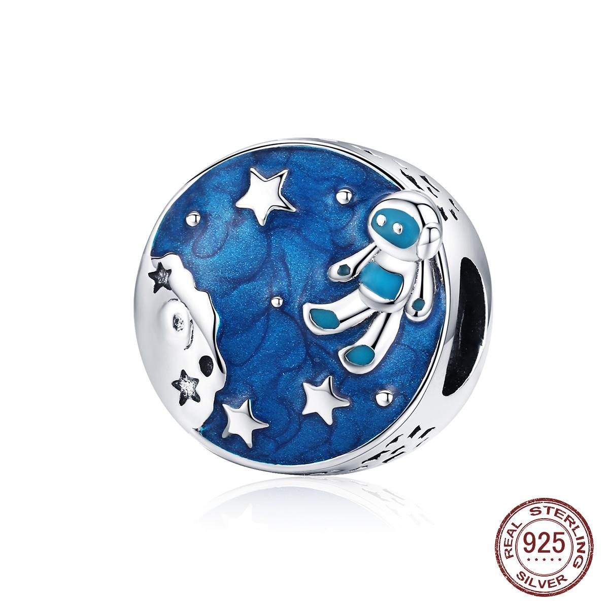 925 Стерлинг Серебряный синий Enamel Круглый бисер Космическая Галактика Астронавт Шарм подходит для европейской моды бренд Браслет 3 мм
925 Стерлинг Серебряный синий Enamel Круглый бисер Космическая Галактика Астронавт Шарм подходит для европейской моды бренд Браслет 3 мм
