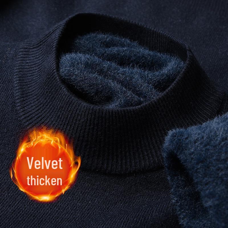 Men s Plus Velvet Thick Half-High Collar Knit Sweater - Winter Warm, Solid Color, Loose Fit Pullover 3XL
Men s Plus Velvet Thick Half-High Collar Knit Sweater - Winter Warm, Solid Color, Loose Fit Pullover 3XL