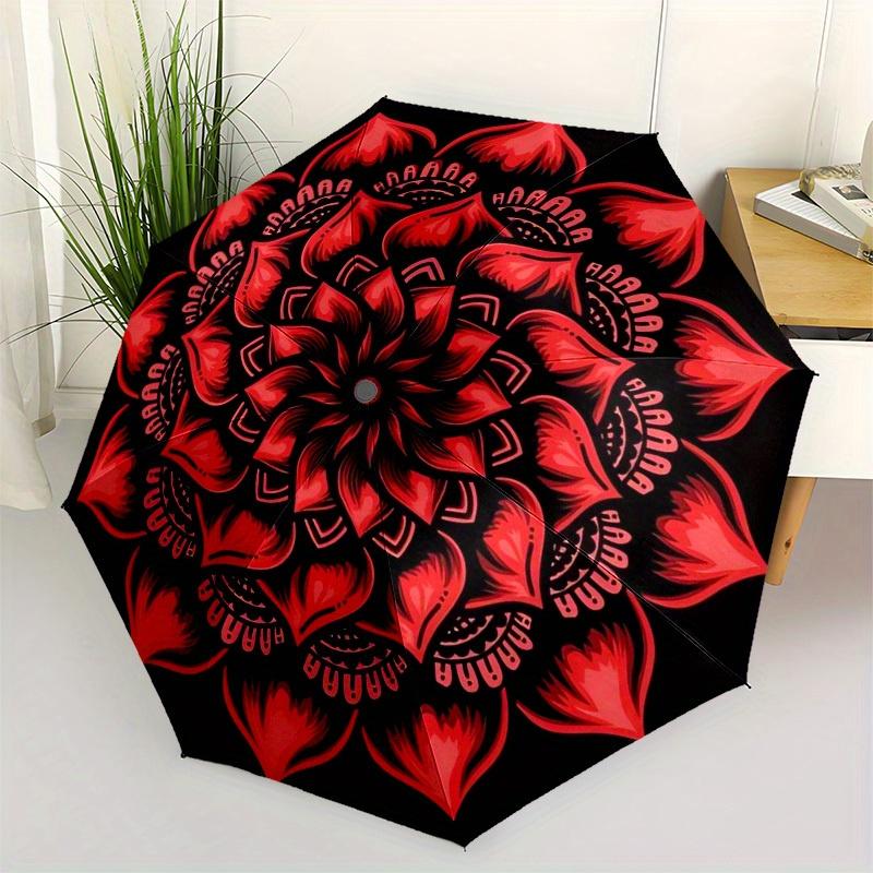 1pc Red Lotus Mandala Design Umbrella with Plastic Handle,Suitable for All Seasons Home Travel Outdoor UmbrellaM1251
1pc Red Lotus Mandala Design Umbrella with Plastic Handle,Suitable for All Seasons Home Travel Outdoor UmbrellaM1251