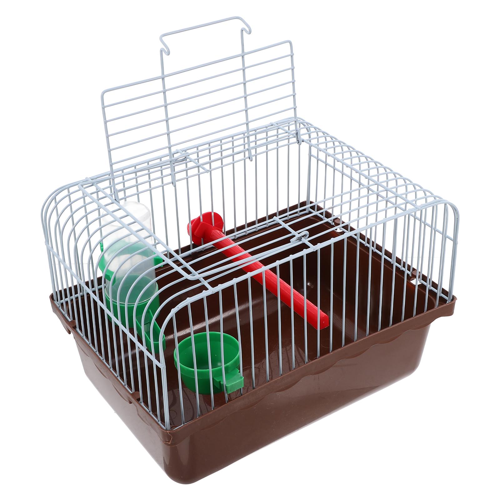 Portable Bird Cage Spacious Pet Habitat Waterer Food Box Travel Carrier Parrot Lovebird Finch Canary bird travel cage кавовий
Portable Bird Cage Spacious Pet Habitat Waterer Food Box Travel Carrier Parrot Lovebird Finch Canary bird travel cage кавовий