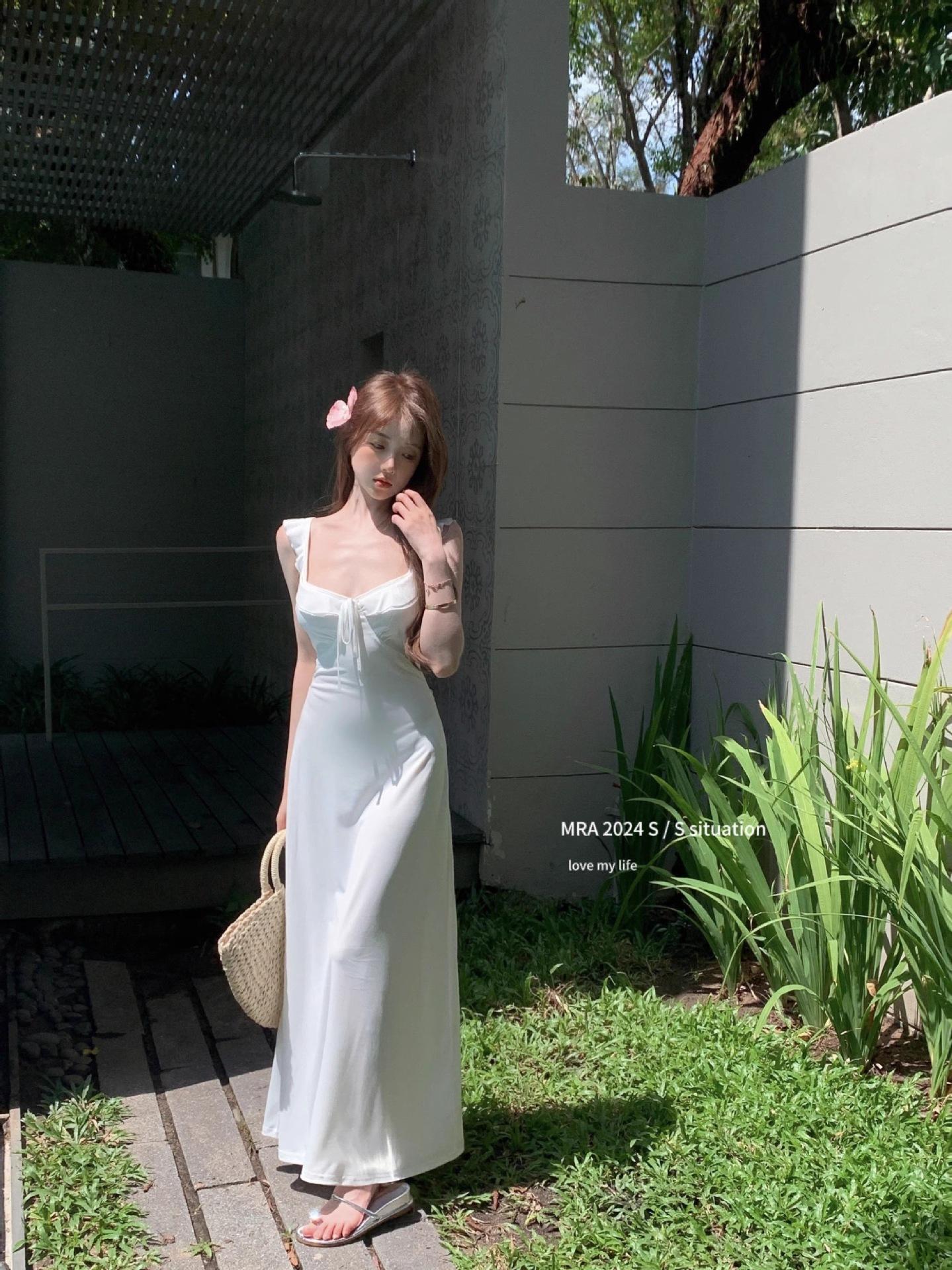 Gentle wind white suspender halter dress children s summer new seaside fairy beautiful long dress S белый
Gentle wind white suspender halter dress children s summer new seaside fairy beautiful long dress S белый