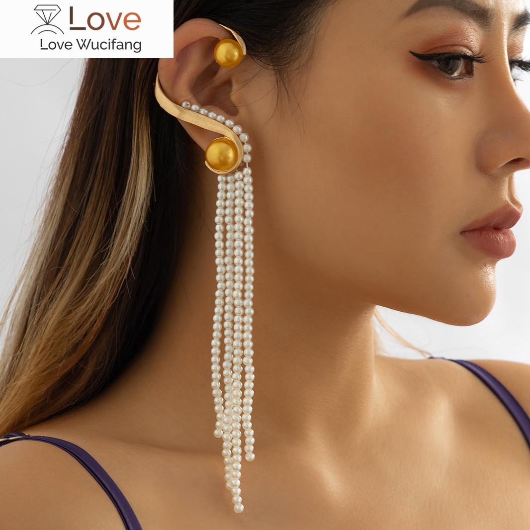 1 шт. Изысканные серьги-клипсы с длинными кисточками из искусственного жемчуга для женщин, молодых девушек, свадебных невест, поддельные хрящи, ювелирные изделия в подарок 
1 шт. Изысканные серьги-клипсы с длинными кисточками из искусственного жемчуга для женщин, молодых девушек, свадебных невест, поддельные хрящи, ювелирные изделия в подарок