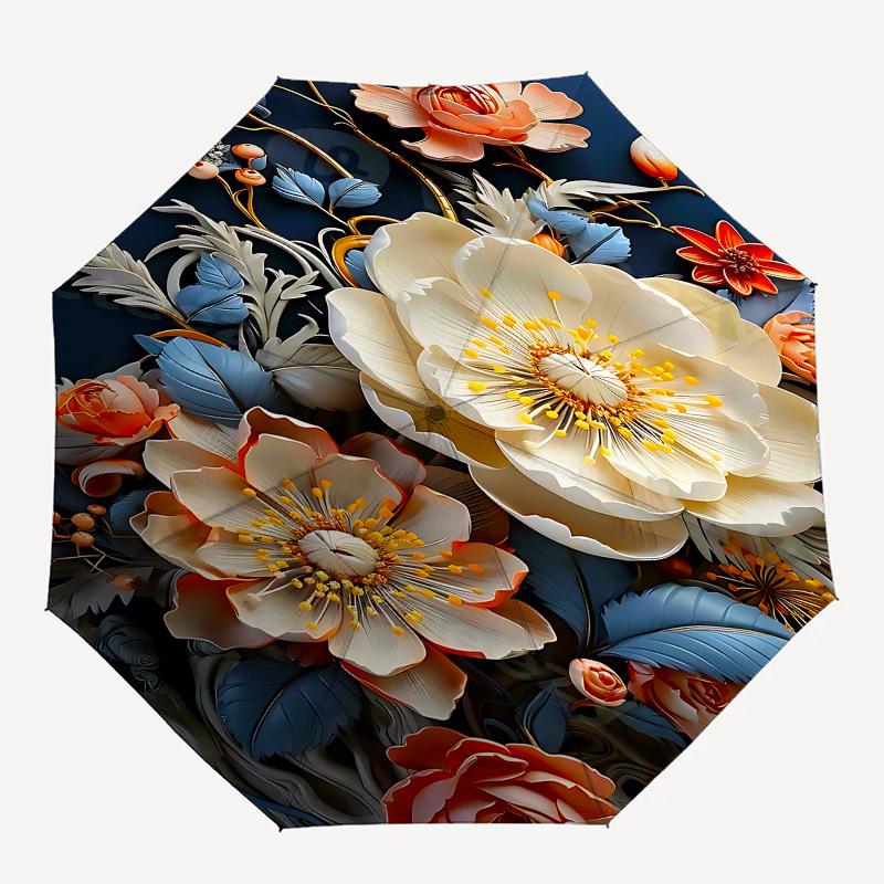 1pc Floral Pattern umbrella with 8 iron ribs and a plastic handle, automatic opening and closing, portable and foldable1073
1pc Floral Pattern umbrella with 8 iron ribs and a plastic handle, automatic opening and closing, portable and foldable1073