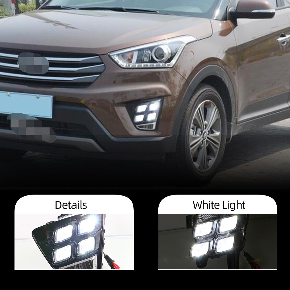 Автомобильный светодиодный дневной свет DRL, противотуманная фара, украшение для Hyundai Creta IX25 2014 2015 2016 дневного света
Автомобильный светодиодный дневной свет DRL, противотуманная фара, украшение для Hyundai Creta IX25 2014 2015 2016 дневного света